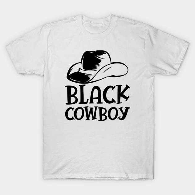 Black Cowboy T-Shirt by KC Happy Shop